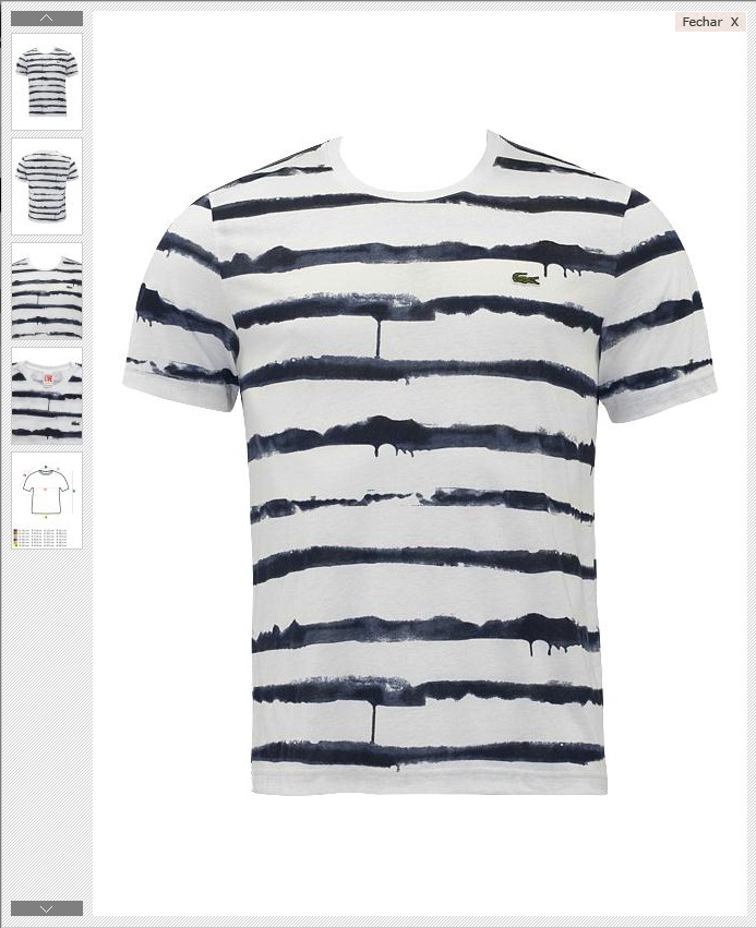 Loja Virtual.com Camiseta Masculina Branco Lacoste